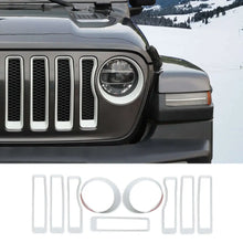 For 2018-2023 Jeep Wrangler JL Sport Front Grille Inserts Ring & Headlight Bezels Trim RT-TCZ
