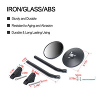 For 2018-2023 Jeep Wrangler JL & Gladiator JT A-Pillar Grab Handle Rear View Mirrors RT-TCZ