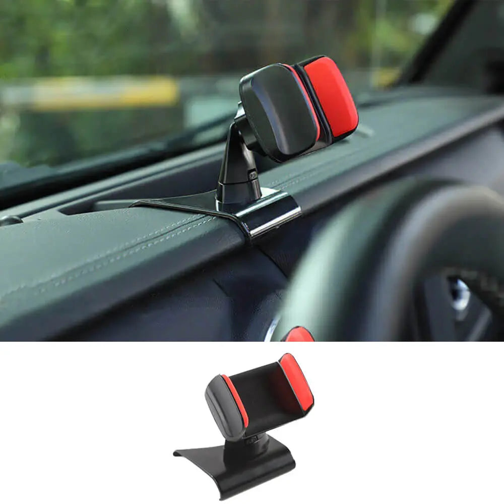 Supporto Telefono In Lega Di Alluminio Per Jeep Wrangler 2018-2023 JL JLU 4Xe - Attacco Cruscotto, Nero, Rotazione A 360°