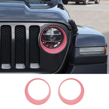 For 2018-2023 Jeep Wrangler JL & Gladiator JT Sport Front Headlight Bezels Trim RT-TCZ