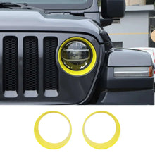 For 2018-2023 Jeep Wrangler JL & Gladiator JT Sport Front Headlight Bezels Trim RT-TCZ