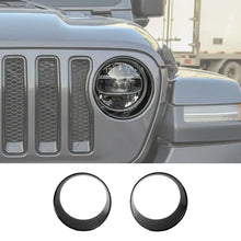For 2018-2023 Jeep Wrangler JL & Gladiator JT Sport Front Headlight Bezels Trim RT-TCZ