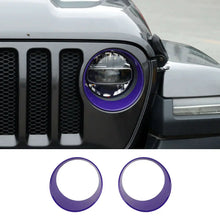 For 2018-2023 Jeep Wrangler JL & Gladiator JT Sport Front Headlight Bezels Trim RT-TCZ
