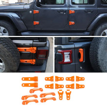For 2018-2025 Jeep Wrangler JL 4-Dr 17x Door Handle/Door & Engine Hood & Spare Tire Bracket Hinge Trim Cover RT-TCZ