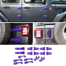 For 2018-2025 Jeep Wrangler JL 4-Dr 17x Door Handle/Door & Engine Hood & Spare Tire Bracket Hinge Trim Cover RT-TCZ