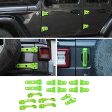 For 2018-2025 Jeep Wrangler JL 4-Dr 17x Door Handle/Door & Engine Hood & Spare Tire Bracket Hinge Trim Cover RT-TCZ