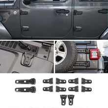 For 2018-2025 Jeep Wrangler JLU 12 x Side Door+Hood+Spare Tire Hinge Cover Trim 4Dr RT-TCZ