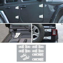 For 2018-2025 Jeep Wrangler JLU 12 x Side Door+Hood+Spare Tire Hinge Cover Trim 4Dr RT-TCZ