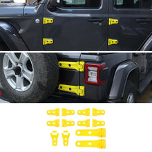 For 2018-2025 Jeep Wrangler JLU 12 x Side Door+Hood+Spare Tire Hinge Cover Trim 4Dr RT-TCZ
