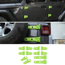 For 2018-2025 Jeep Wrangler JLU 12 x Side Door+Hood+Spare Tire Hinge Cover Trim 4Dr RT-TCZ