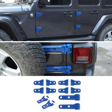 For 2018-2025 Jeep Wrangler JLU 12 x Side Door+Hood+Spare Tire Hinge Cover Trim 4Dr RT-TCZ