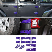 For 2018-2025 Jeep Wrangler JLU 12 x Side Door+Hood+Spare Tire Hinge Cover Trim 4Dr RT-TCZ