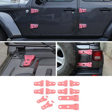 For 2018-2025 Jeep Wrangler JLU 12 x Side Door+Hood+Spare Tire Hinge Cover Trim 4Dr RT-TCZ