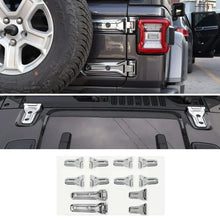 For 2018-2025 Jeep Wrangler JLU 12 x Side Door+Hood+Spare Tire Hinge Cover Trim 4Dr RT-TCZ