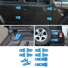 For 2018-2025 Jeep Wrangler JLU 12 x Side Door+Hood+Spare Tire Hinge Cover Trim 4Dr RT-TCZ
