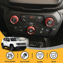 For 2018+ Jeep Renegade Air Condition Audio CD Adjustment Switch Knob Cover Trim RT-TCZ