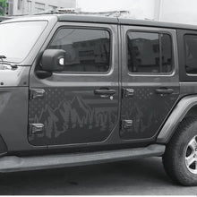 For 2018+ Jeep Wrangler JL 2/4 Door Car Door Decal Sticker American Flag RT-TCZ