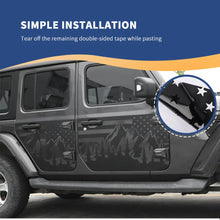 For 2018+ Jeep Wrangler JL 2/4 Door Car Door Decal Sticker American Flag RT-TCZ
