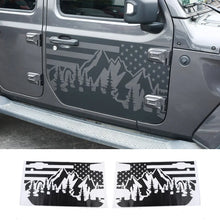 For 2018+ Jeep Wrangler JL 2/4 Door Car Door Decal Sticker American Flag RT-TCZ