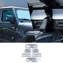 For 2018+ Jeep Wrangler JL 2 Door 6pcs Windshield Full Window Sun Shade Heat Visor Shield Cover RT-TCZ