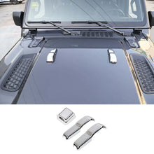 For 2018+ Jeep Wrangler JL Engine Hood Bra Trim & Rear Wiper Nozzle Trim Cover 3Pcs RT-TCZ
