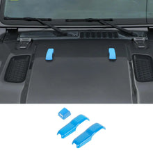 For 2018+ Jeep Wrangler JL Engine Hood Bra Trim & Rear Wiper Nozzle Trim Cover 3Pcs RT-TCZ