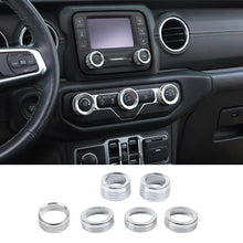 For 2018+ Jeep Wrangler JL/Gladiator JT Air Conditioner Headlight Switch Knob Trim Kit RT-TCZ