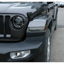 For 2018+ Jeep Wrangler JL Gladiator JT Front Eyebrow Light Lamp Cover Trim Smoked Black RT-TCZ