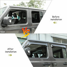 For 2018+ Jeep Wrangler JL Gladiator JT Side Window Visors Rain Shield Guards RT-TCZ