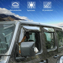 For 2018+ Jeep Wrangler JL Gladiator JT Side Window Visors Rain Shield Guards RT-TCZ