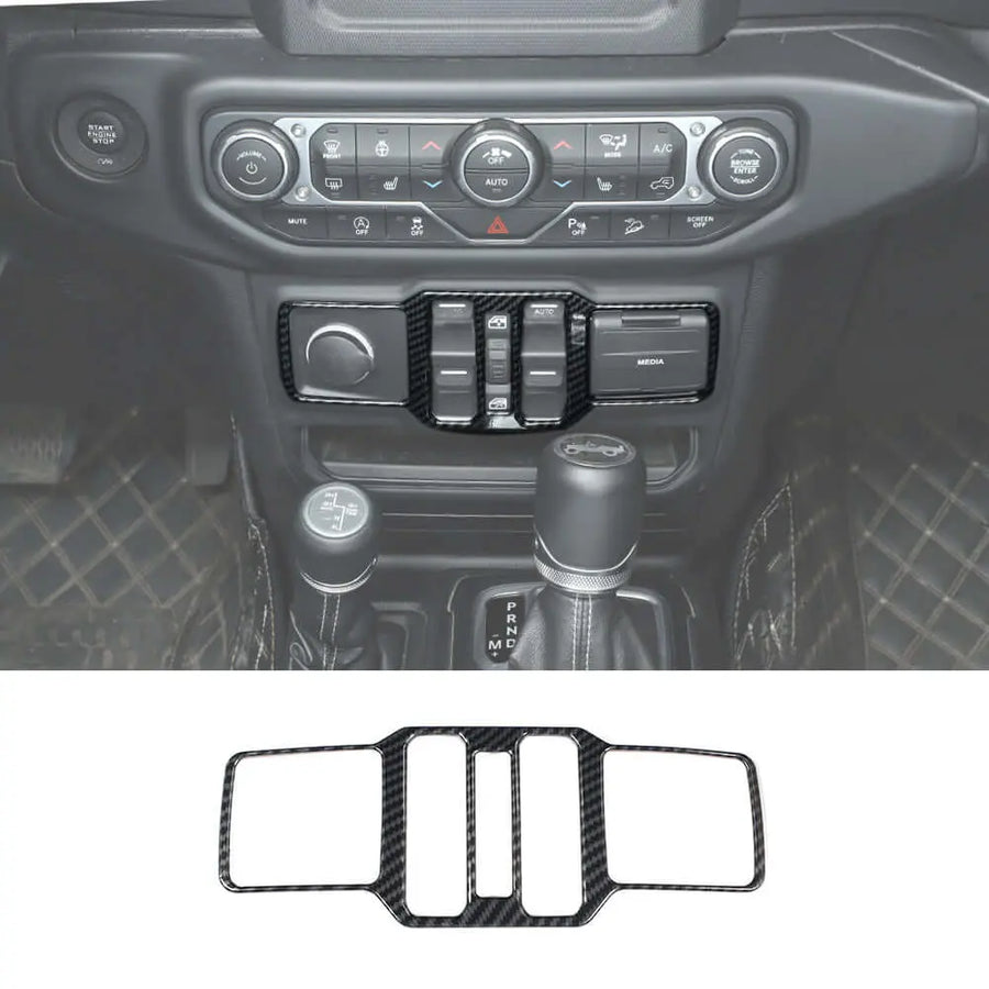 Carbon Fiber Window Control Panel Trim Cover For Jeep Wrangler JL JLU Gladiator – CheroCar