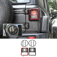 For 2018+ Jeep Wrangler JL JLU  4 x Headlight & Rear Taillights Lamp Guard Trim Black RT-TCZ