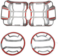 For 2018+ Jeep Wrangler JL JLU Front Headlights & Tail Lights Guard Trim Black, Led Version Anti-dust RT-TCZ