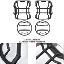 For 2018+ Jeep Wrangler JL JLU Front Headlights & Tail Lights Guard Trim Black, Led Version Anti-dust RT-TCZ