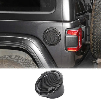 For 2018+ Jeep Wrangler JL JLU Fuel Tank Door Gas Cap Cover, Carbon Fiber RT-TCZ