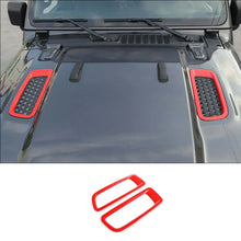 For 2018+ Jeep Wrangler JL JLU Gladiator JT Hood Engine Bonnet Air Vent Outlet Cover Trim (not fit Rubicon) RT-TCZ