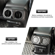 For 2018+ Jeep Wrangler JL JLU Gladiator JT Rear Back Seat Air Vents Trim Cover Bezel RT-TCZ