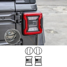 For 2018+ Jeep Wrangler JL JLU Headlight & Rear Taillights Lamp Guard Trim Black 4pcs RT-TCZ
