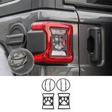 For 2018+ Jeep Wrangler JL JLU Headlight & Rear Taillights Lamp Guard Trim Black 4pcs RT-TCZ