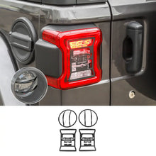 For 2018+ Jeep Wrangler JL JLU Headlight & Rear Taillights Lamp Guard Trim Black 4pcs RT-TCZ