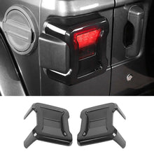 For 2018+  Jeep Wrangler JL JLU LED Tail Light Covers Rear Light Guards, Smoked Black RT-TCZ
