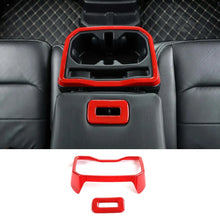 For 2018+ Jeep Wrangler JL JLU Rear Water Cup Holder Decor Cover Seat Armrest Trim RT-TCZ