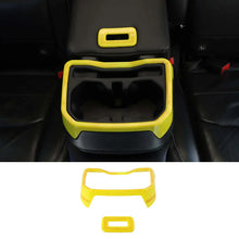 For 2018+ Jeep Wrangler JL JLU Rear Water Cup Holder Decor Cover Seat Armrest Trim RT-TCZ