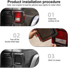 For 2018+ Jeep Wrangler JL JLU Smoked Tail Light Cover Halogen Lamp Guards Trim RT-TCZ