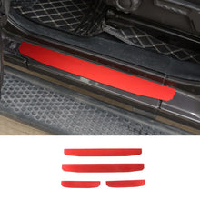 For 2018+ Jeep Wrangler JL JLU & Gladiator JT 4Doors 4 x Car Door Sill Protection Strip Cover RT-TCZ
