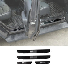 For 2018+ Jeep Wrangler JL JLU & Gladiator JT 4Doors 4 x Car Door Sill Protection Strip Cover RT-TCZ