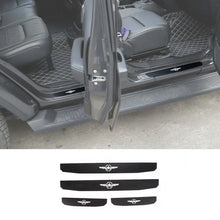 For 2018+ Jeep Wrangler JL JLU & Gladiator JT 4Doors 4 x Car Door Sill Protection Strip Cover RT-TCZ
