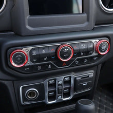 For 2018+ Jeep Wrangler JL JLU & Gladiator JT A/C & Headlight Switch Knob Trim – Aluminum Alloy Accent Rings RT-TCZ