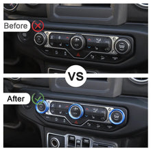 For 2018+ Jeep Wrangler JL JLU & Gladiator JT Air Conditioner Switch Knob Cover Trim Style A RT-TCZ