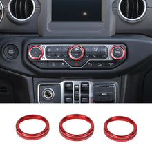 For 2018+ Jeep Wrangler JL JLU & Gladiator JT Air Conditioner Switch Knob Cover Trim Style A RT-TCZ